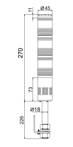 Габаритные размеры колонн с зуммером