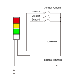 Схема підмикання світлосигнальних колон MT45