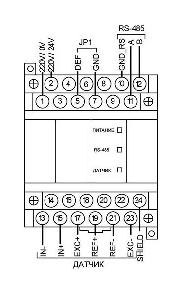 Загальний кресленик пристрою МВ110-224.1ТД