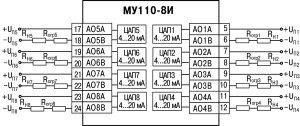 Схема підмикання до ВЕ типу ЦАП 4…20 мА
