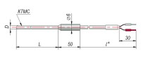 Конструктивне виконання термопар з кабельним виводом модель 444, 454, 334, 344