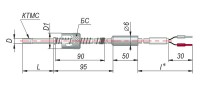 Конструктивне виконання термопар з кабельним виводом модель 464, 234