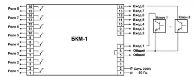 Схема подключения БКМ-1