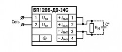Схема підмикання БП120-С. Стандартне підмикання
