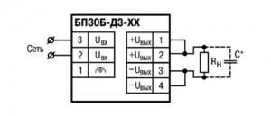 Схема підмикання БП30-С. Стандартне підмикання