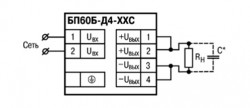 Схема підмикання БП60-С. Стандартне підмикання