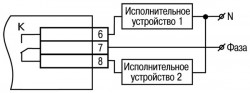 Схема подключения нагрузки к ВУ типа Р