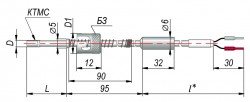 Конструктивне виконання термопар із кабельним виводом моделей 464, 234