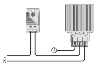 Схема подключения щитового нагревателя МТК-ЕНХХХ