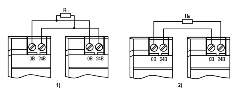 Параллельное (1) и последовательное (2) подключение блока питания БП30А