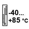 Діапазон робочих температур вимірювального середовища -40…+85 °С 
