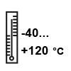 Діапазон робочих температур вимірювального середовища -40…+120 °С 