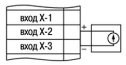Схема подключения датчика с выходным сигналом напряжения от 0 до 50 мВ, от 0 до 1 В