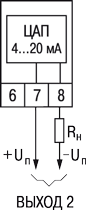 Схема підмикання до Вихідного элемента 2 типу И