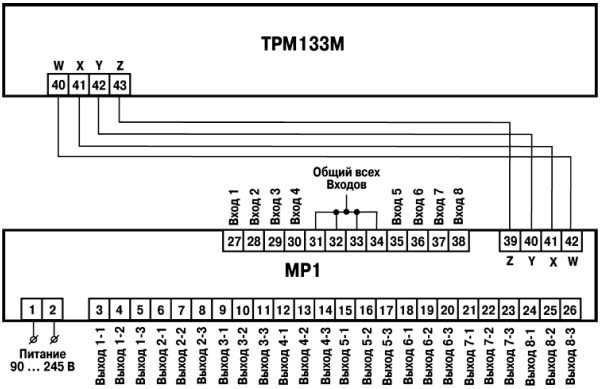  Схема підмикання ТРМ133М