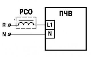 Підмикання мережевих дроселів серії РСТ  Підмикання мережевих дроселів серії РСО