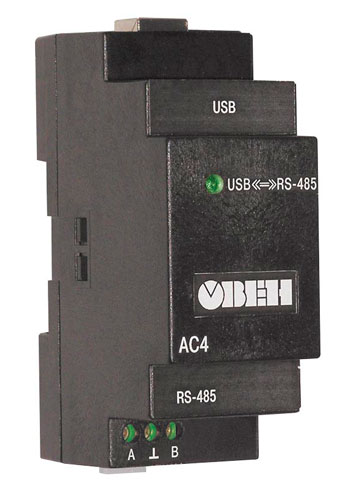 Старт продаж обновлённого преобразователя интерфейсов USB – RS-485 ОВЕН АС4 [М01]