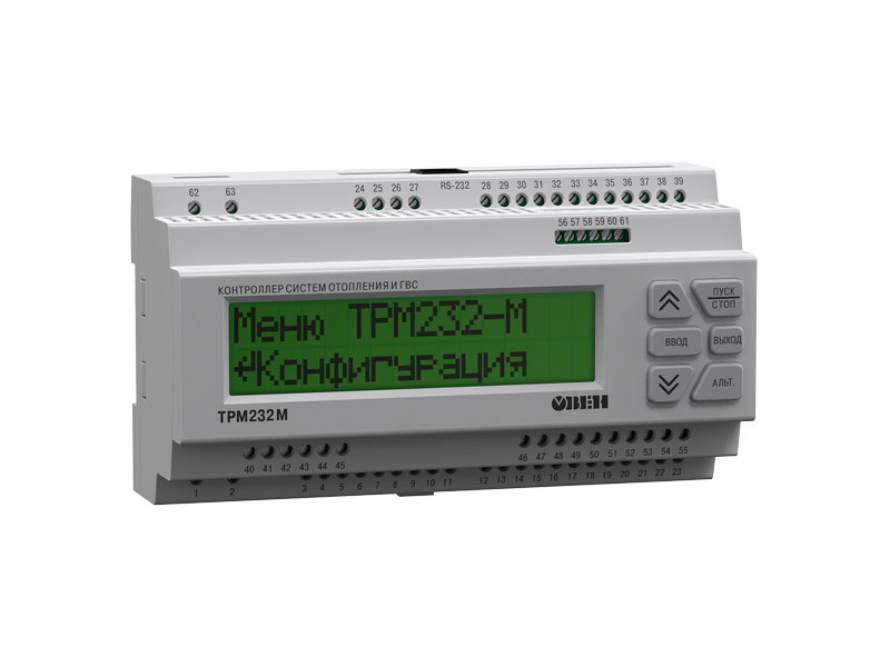ОВЕН ТРМ232М – контролер для погодозалежного регулювання температури в системах опалення та гарячого водопостачання 
